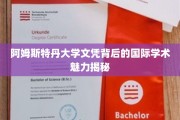 解码阿姆斯特丹大学文凭，探寻国际学术风采的秘密宝藏