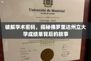 解码学术奥秘，一探佛罗里达州立大学成绩单的深层秘密