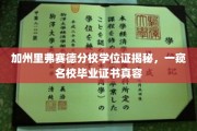 名校证书背后，加州里弗赛德分校学位证全景扫描