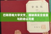 巴斯思帕大学文凭，揭秘职场中的真实价值与认可度