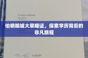 伯明翰荣耀篇章，揭秘学历背后的非凡征途
