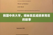 揭开韩国中央大学成绩单背后的秘密面纱