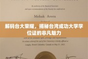 探寻台大荣耀密码，成功大学学位证的独特魅力揭秘