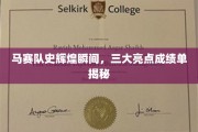 足球传奇瞬间，马赛荣耀瞬间三大亮点深度解析