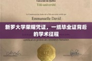 新罗荣耀，毕业证书见证的学术征途与成就之光