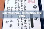 探寻林肯大学卓越学业的实证轨迹，成绩单背后的学术实力全景