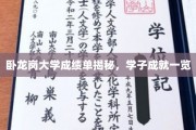 卧龙岗大学成绩单揭秘，学子成就一览