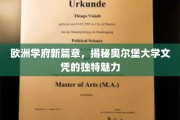 欧洲教育新地标，探索奥尔堡大学学位的非凡魅力
