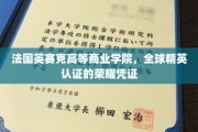 全球精英认可的象征，法国英赛克高等商业学院荣耀学位