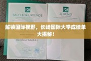 跨国教育新篇章，长崎国际大学学子成绩单背后的世界视角