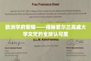 跨越欧陆的学术通行证，爱尔兰高威大学学位的国际声誉解析