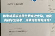 荷兰萨克逊大学，精英摇篮，颁发真品毕业证书，助你铸就璀璨人生！