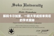 探寻卡尔加里大学成绩单中的学术秘境