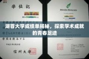 青春足迹里的学术荣耀，湖首大学成绩单背后的故事