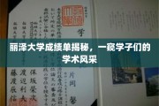 揭开丽泽大学学子学术成就面纱，成绩单中的青春风采