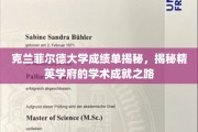 探寻克兰菲尔德大学卓越成就背后的秘密，揭秘精英教育新篇章