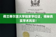 荷兰蒂尔堡大学学位证背后的学术魅力大揭秘！