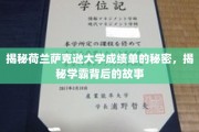 揭秘荷兰萨克逊大学成绩单的秘密，揭秘学霸背后的故事