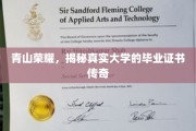 校园荣耀之路，揭秘高校毕业证书背后的故事