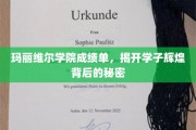 揭开玛丽维尔学院学霸背后的不传之谜