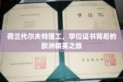 探索荷兰代尔夫特理工，揭秘欧洲精英教育的魅力之旅