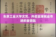 东京工业大学文凭，解锁国际职场新天地