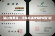 瑞尔森荣耀，解锁大学之路的神秘钥匙
