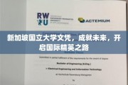 跨越国界，新加坡国立大学文凭助你迈向全球精英人生新篇章