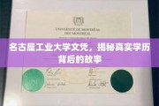 名古屋工业大学文凭，揭秘真实学历背后的故事