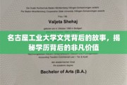 名古屋工业大学文凭，探寻学历背后的非凡成就与传奇故事