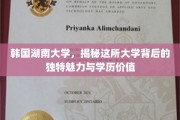探寻韩国湖南大学，揭开其神秘面纱，揭秘学历背后的无限潜力