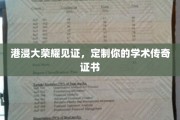 港浸大证书闪耀，成就你专属学术传奇篇章