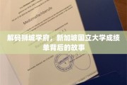 探寻狮城学府秘境，新加坡国立大学成绩单背后的传奇历程