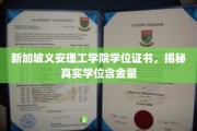新加坡义安理工学院学位证书，揭秘真实学位含金量