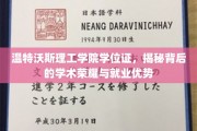 解码温特沃斯理工学院学位证，揭秘学术辉煌与职场胜势