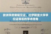 欧洲学府之光，杜伊斯堡大学学位证背后的辉煌历程