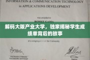 解码大阪产业大学，揭秘学海航程中的成绩密码