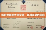 解锁未来之路，新布伦瑞克大学文凭，成就非凡人生
