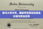 群马大学文凭，解锁职场竞争力与真实学历价值！
