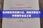 解锁苏黎世大学荣耀毕业证，欧洲精英学府的秘密通行证