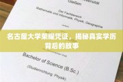 名古屋大学荣耀见证，学历背后的传奇历程深度解析