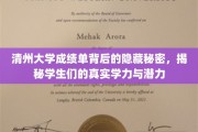 揭开清州大学成绩单神秘面纱，一窥学子实力与成长潜力