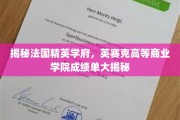 揭开巴黎明珠，英赛克商学院的璀璨成绩单