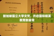 新加坡国立大学文凭，引领全球教育新潮流