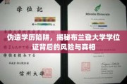 布兰登大学学历证疑云，揭秘伪造学位的潜在风险与真实影响