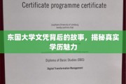 东国大学文凭，探寻隐藏在学历背后的独特魅力