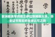 解码荷兰伊拉斯姆斯大学，全球精英教育的认证传奇