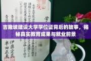 揭开吉隆坡建设大学学位证的秘密，探究其教育成效与就业亮点