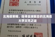 北海道荣耀，探寻全球瞩目的北海道大学文凭之谜