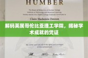 英属哥伦比亚理工学院，探寻学术卓越的非凡之旅